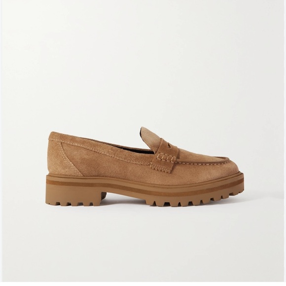 Reformation Shoes - Reformation Agathea Tan Suede Loafers